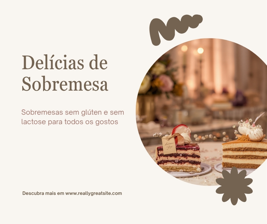 Sobremesas identificadas com placas de restrição alimentar Sobremesas com placas indicando sem glúten e sem lactose em mesa de festa