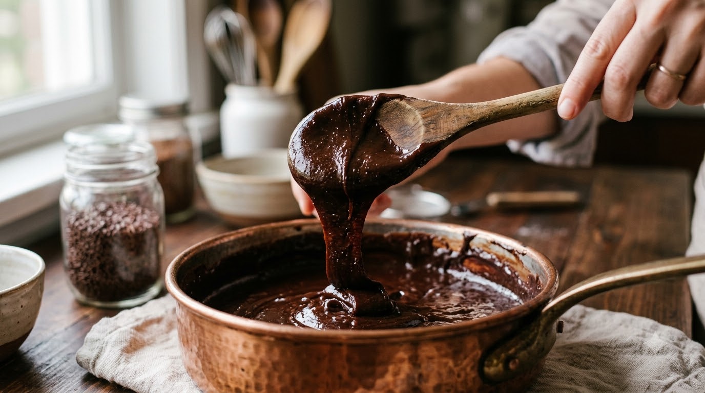 ponto do beijinho e brigadeiro gourmet sendo testado