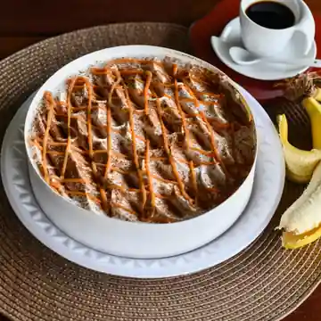 torta banoffee artesanal com caramelo e banana, fornecedor para revenda em Sorocaba